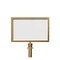 Montour Line Stanchion Post Top Sign Frame 14x22" V Satin Brass, LINE FORMS HERE HDSF-1422-V-SB-LINEFORMSHERE - alternate 1